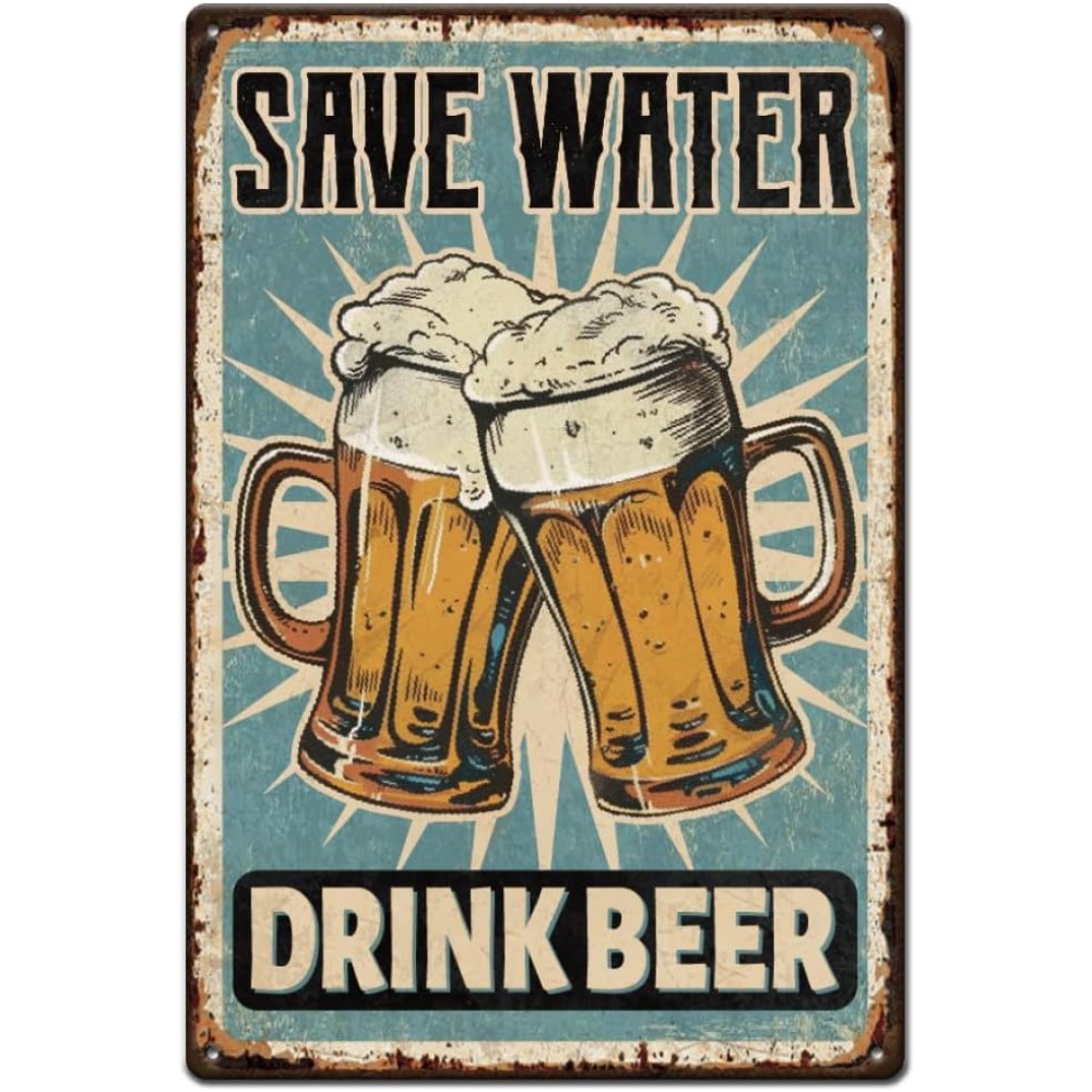 Wine Beer And Liquor - 1pc Bier Metalen Bord Bar Tin
