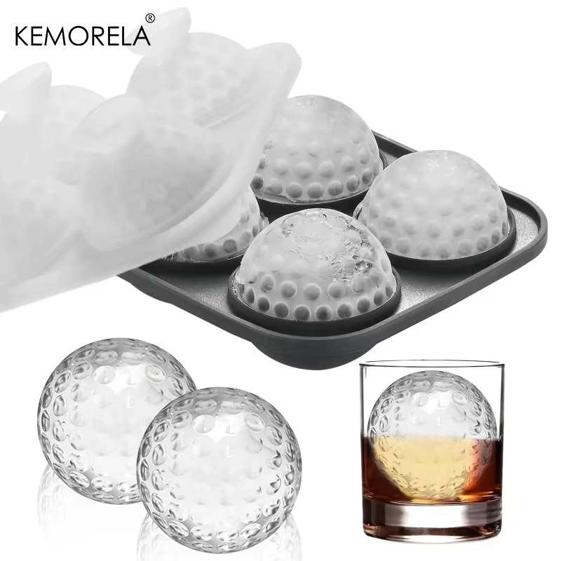 Wine Beer And Liquor - Silicone ijsblokjesvorm met deksel, ronde en