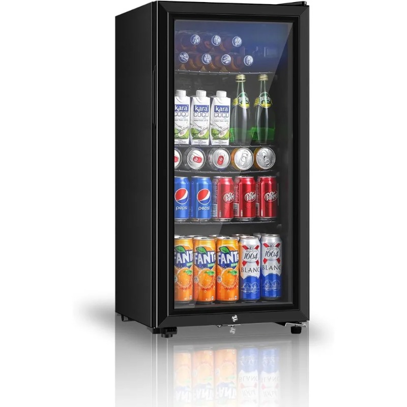Wine Beer Mini Fridge - Drankkoelkast, minikoelkast van 3,2 Cu.ft met