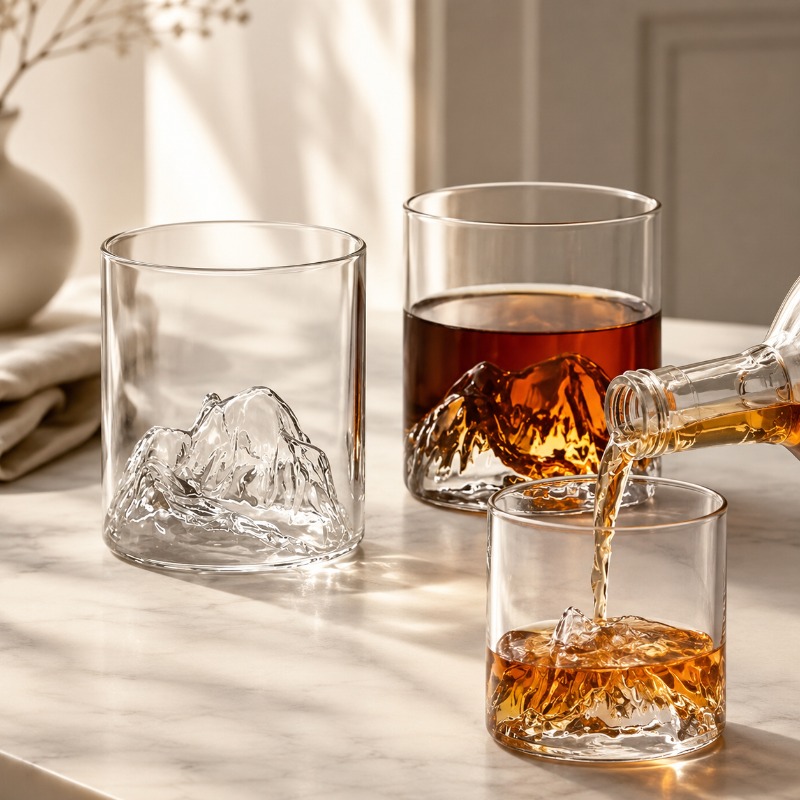 Wine Beer And Liquor - Guanshan Whiskeyglas Glas Glacier Mountain Cup