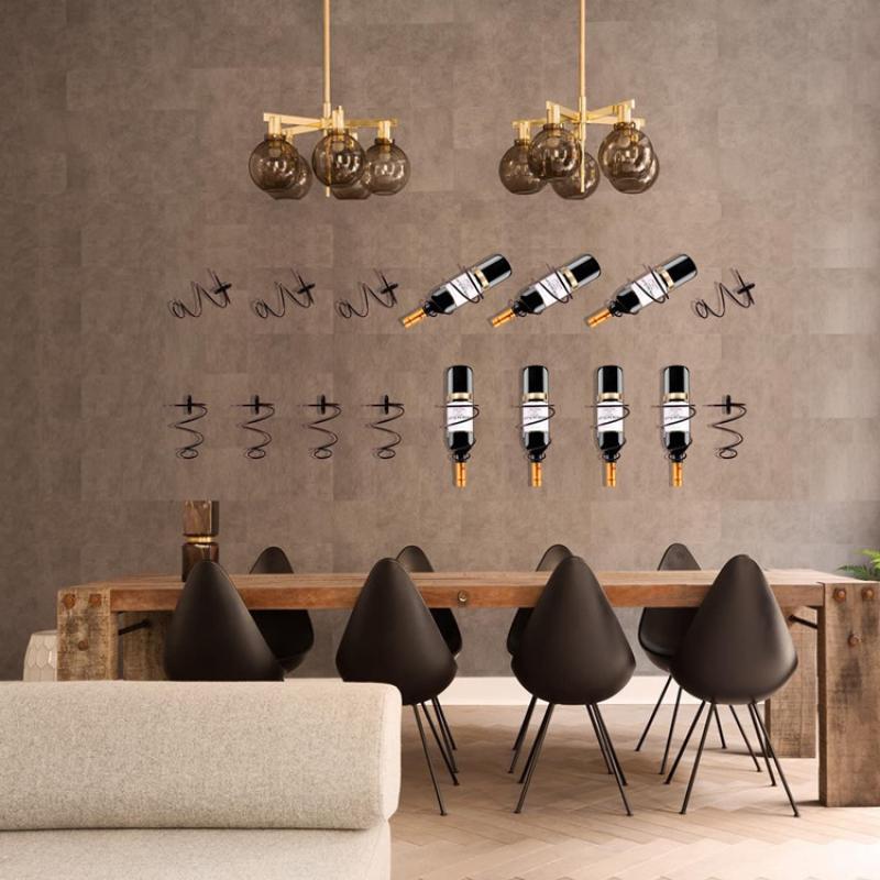 Wine Rack Wall Mount - Hangend spiraaltype Rode wijnflessenrek Wandmontage Wijnfles