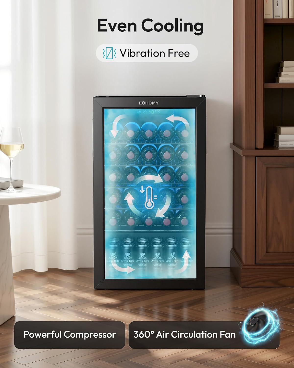 125 blikjes drankenkoeler met  - Wine Beer Mini Fridge recensie en prijs