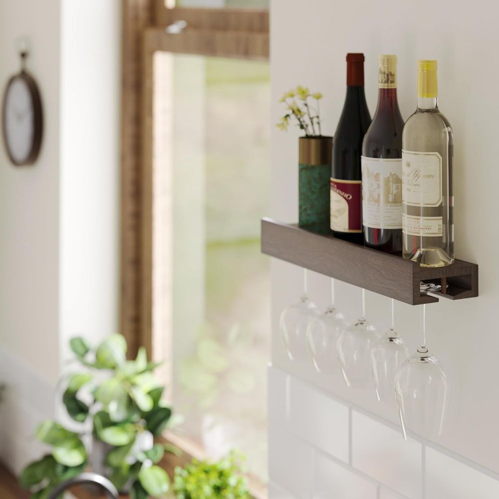 Wandgemonteerd houten zwevend  - Wine Rack Wall Mount recensie en prijs