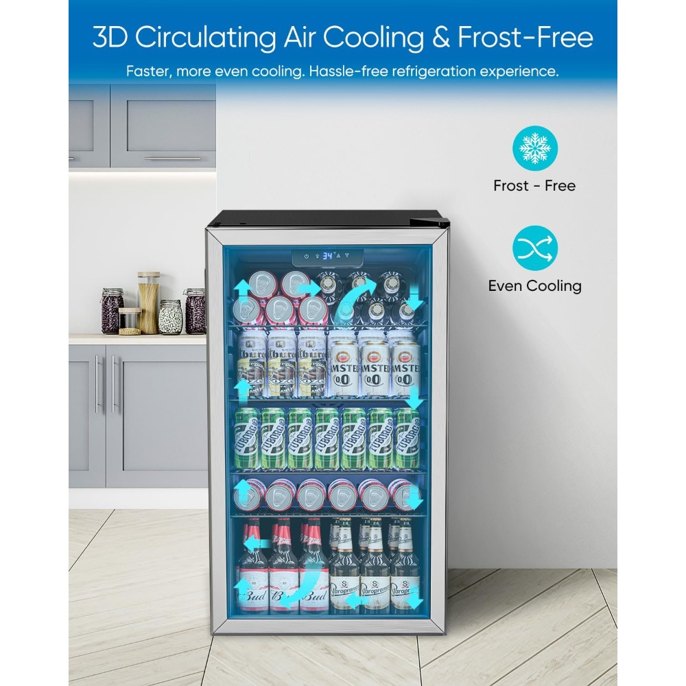 Drankenkoelkast - 126 blikjes  - Wine Beer Mini Fridge recensie en prijs
