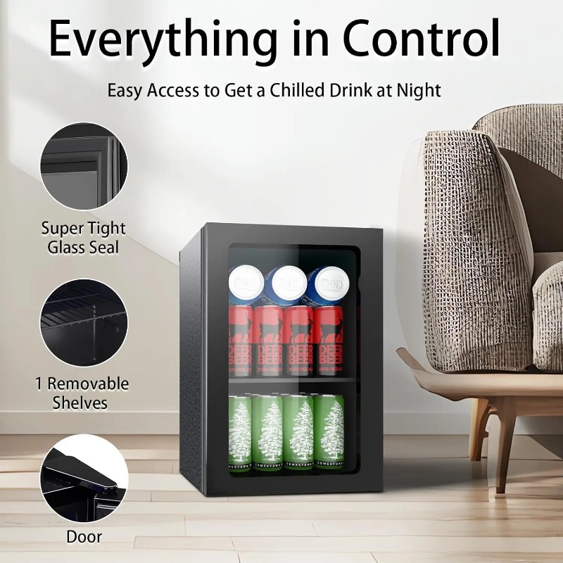 24 blikjes minikoelkast met gl - Wine Beer Mini Fridge recensie en prijs