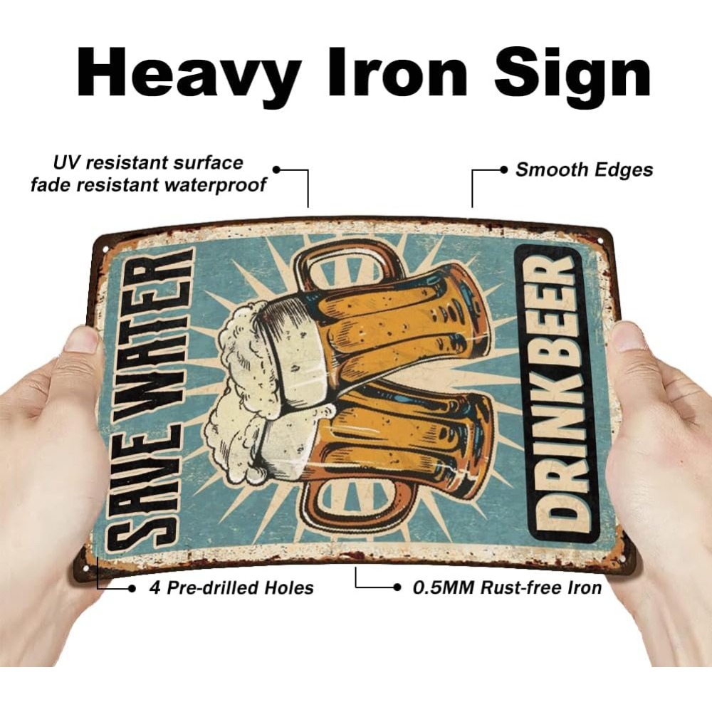 1pc Bier Metalen Bord Bar Tin  - Wine Beer And Liquor recensie en prijs