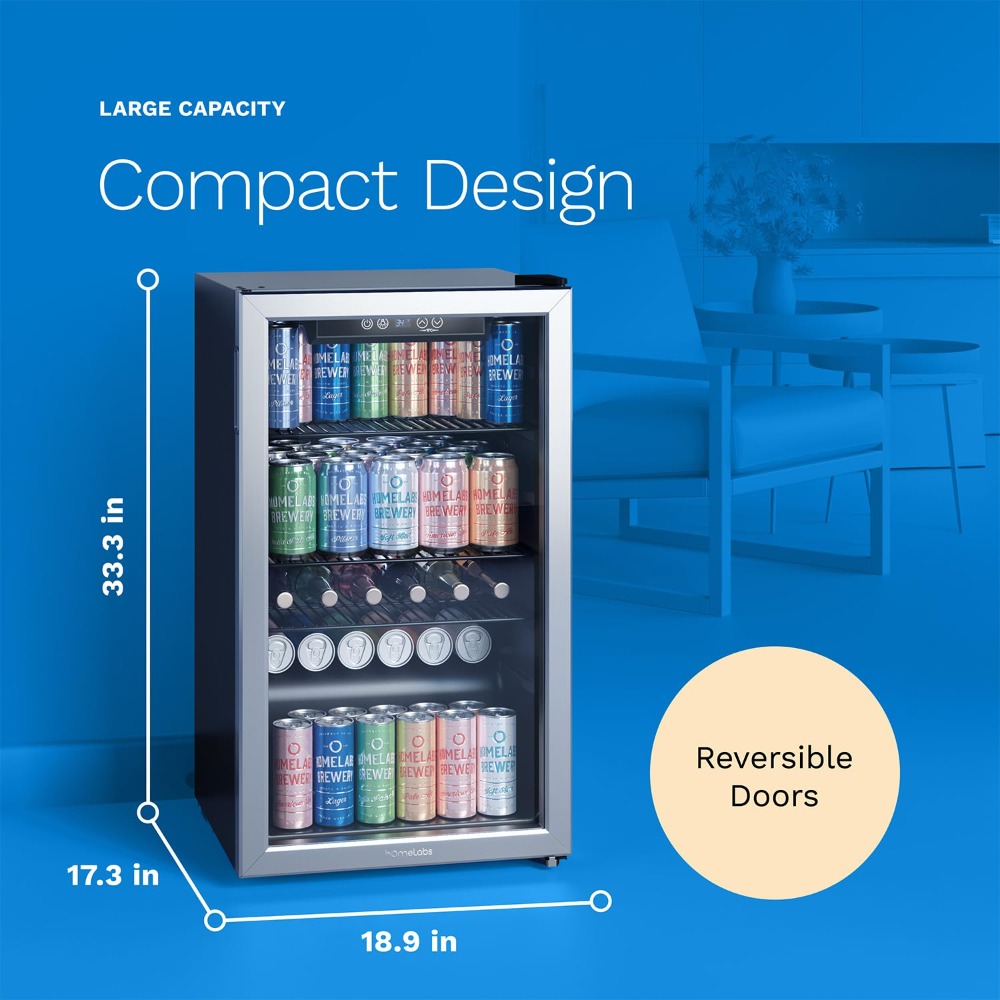 120 blikjes mini-koelkast, gla - Wine Beer Mini Fridge recensie en prijs