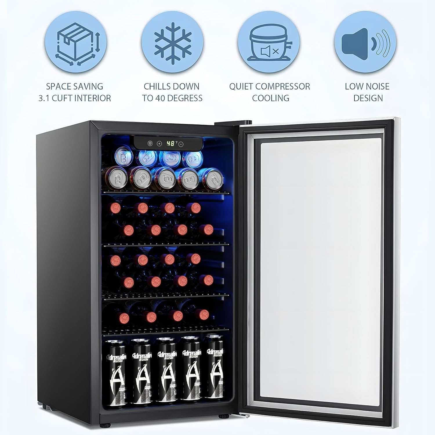 26 Flessen 130 Blikjes Wijnkoe - Wine Beer Mini Fridge recensie en prijs