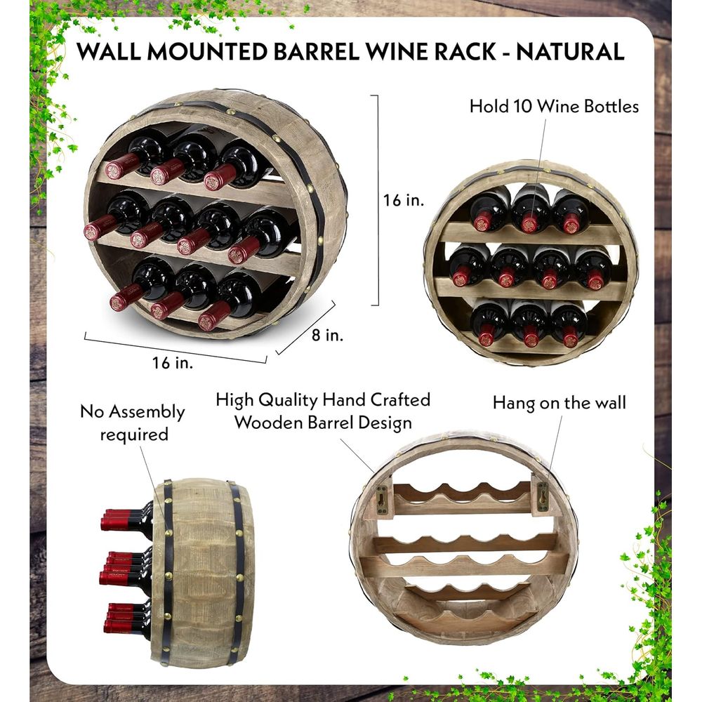 Industriële wandbevestigde hou - Wine Rack Wall Mount recensie en prijs