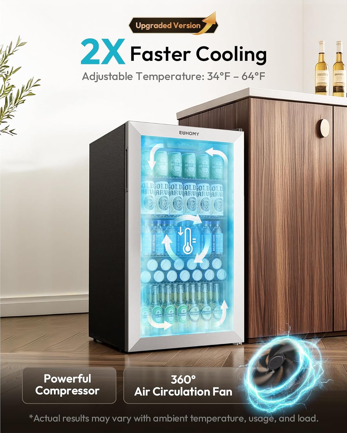 Minikoelkast 130 blikjes drank - Wine Beer Mini Fridge recensie en prijs