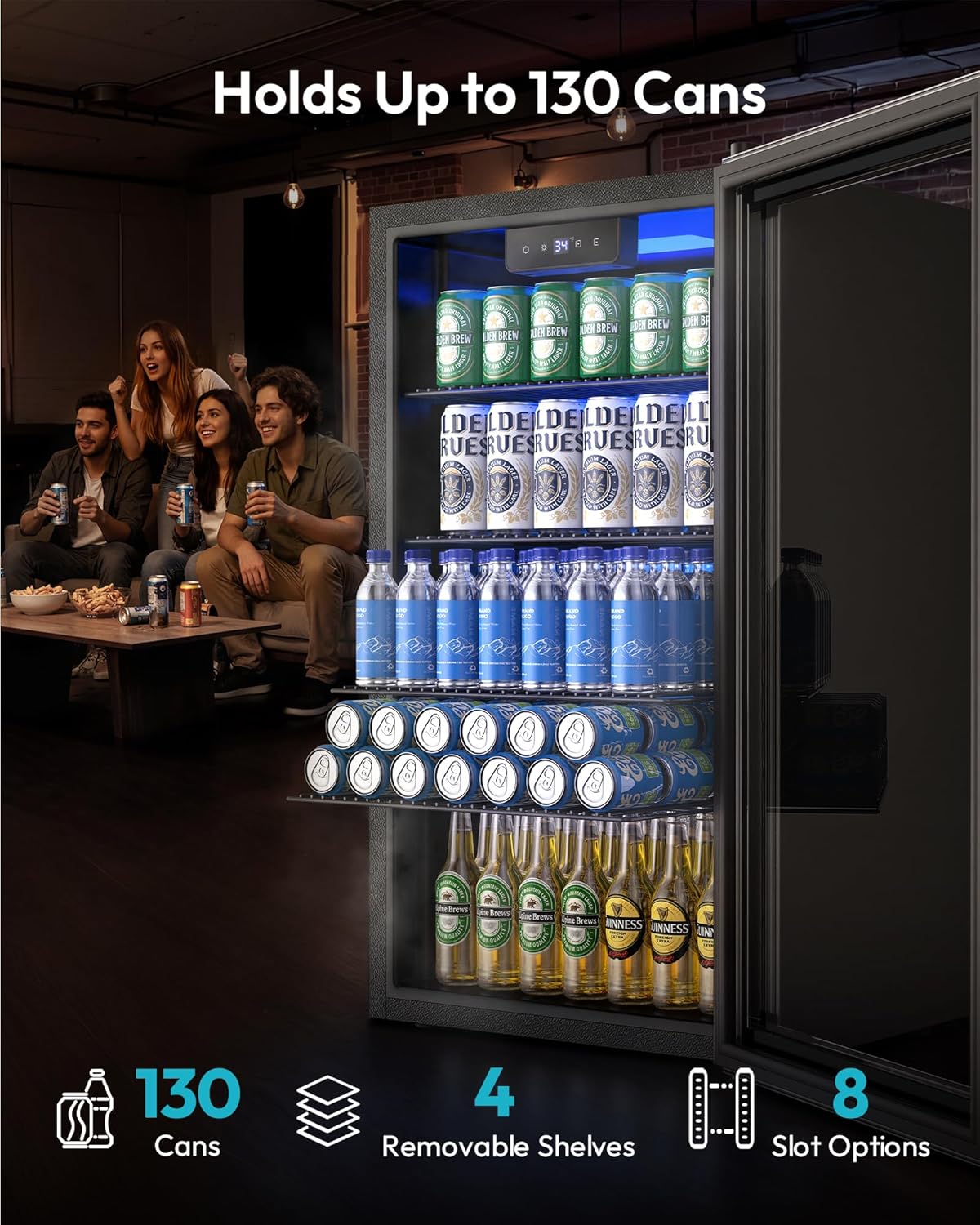 Minikoelkast 130 blikjes drank - Wine Beer Mini Fridge recensie en prijs