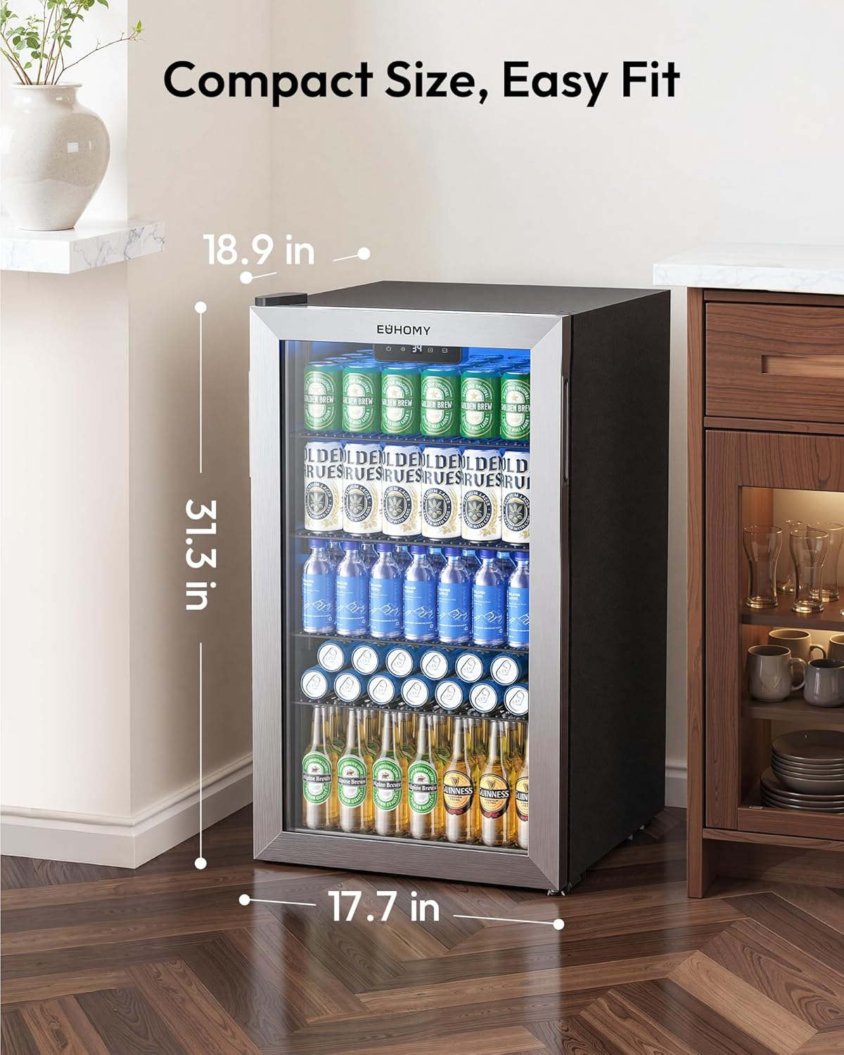 Minikoelkast 130 blikjes drank - Wine Beer Mini Fridge recensie en prijs