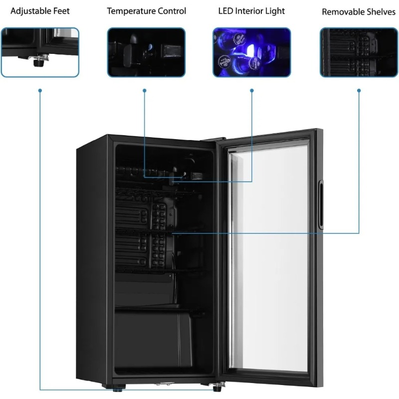 Drankkoelkast, minikoelkast va - Wine Beer Mini Fridge recensie en prijs
