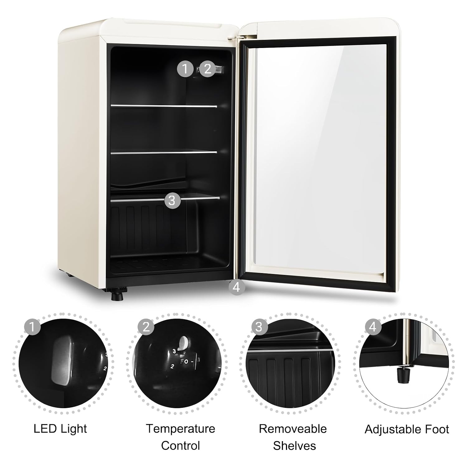 Retro drankenkoelkast, 3,2 Cu. - Wine Beer Mini Fridge recensie en prijs