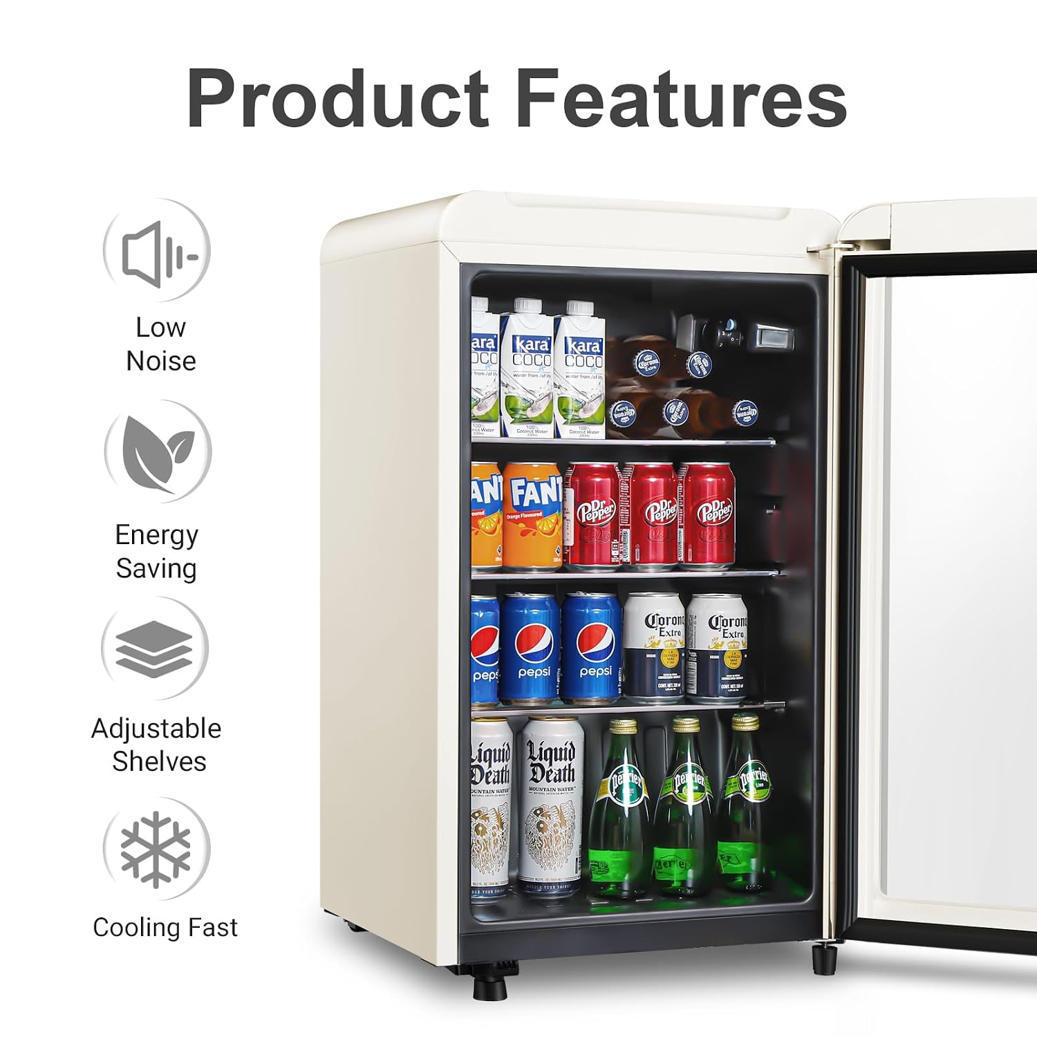 Retro drankenkoelkast, 3,2 Cu. - Wine Beer Mini Fridge recensie en prijs